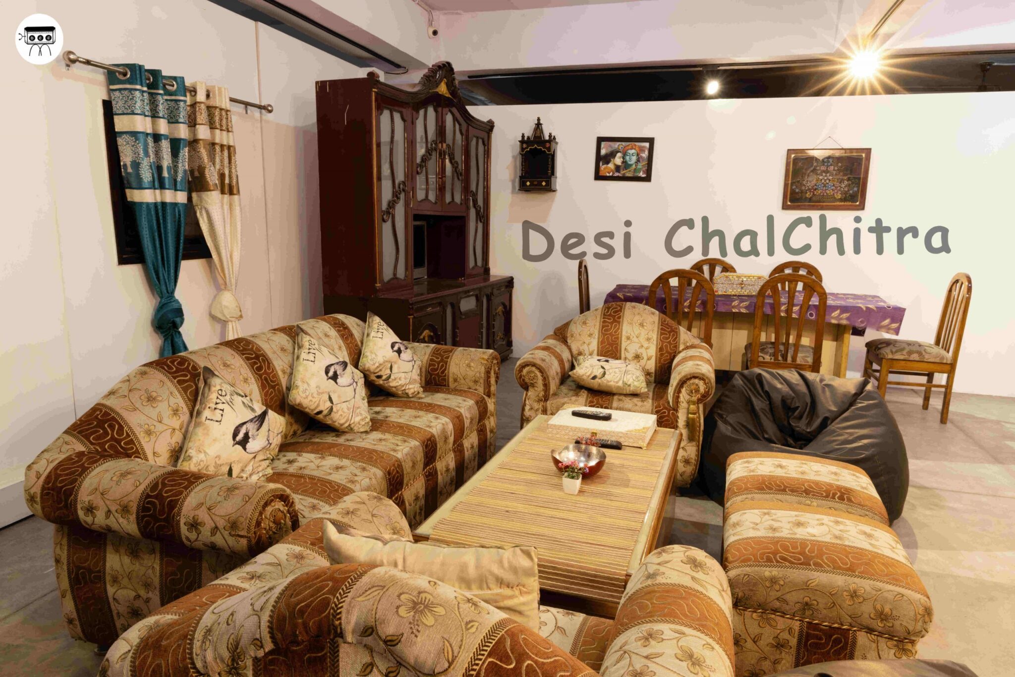Home Setup shooting set at Desi ChalChitra Studio, Delhi