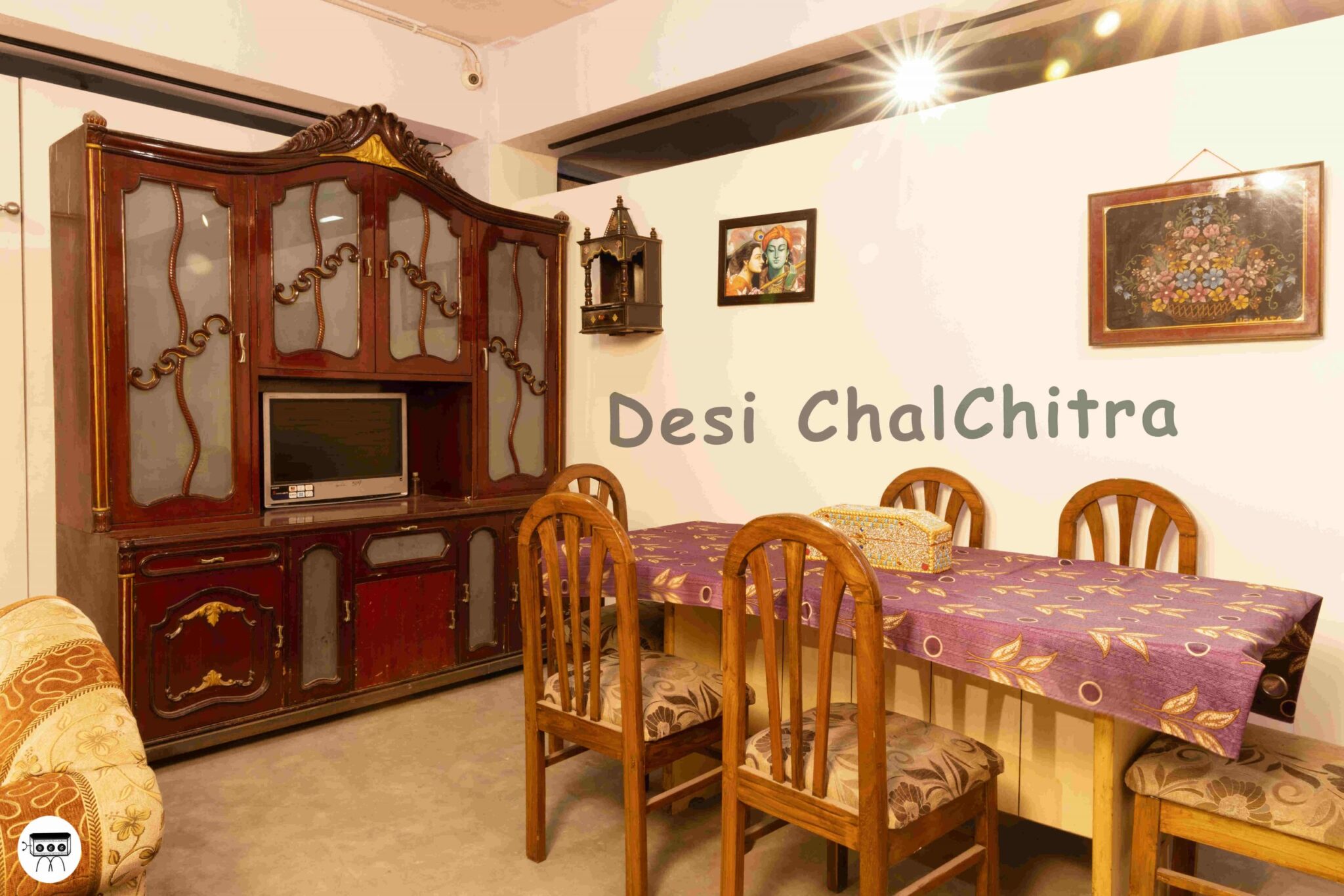 Home Setup shooting set at Desi ChalChitra Studio, Delhi