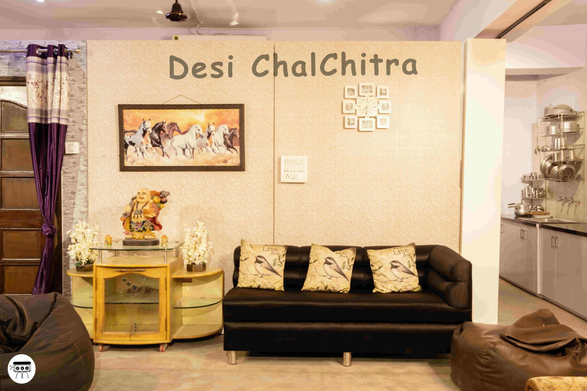 Home Setup shooting set at Desi ChalChitra Studio, Delhi