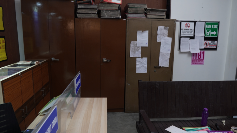 Bank Setup shooting set at Desi ChalChitra Studio, Delhi