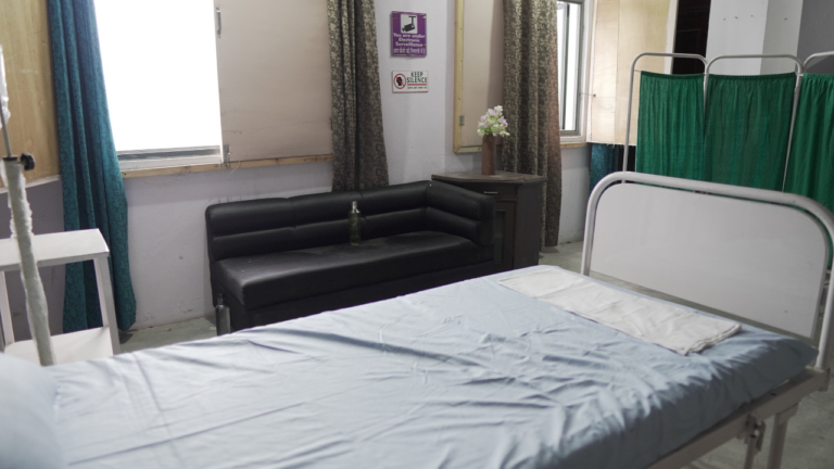 Hospital Private Room Setup shooting set at Desi ChalChitra Studio, Delhi