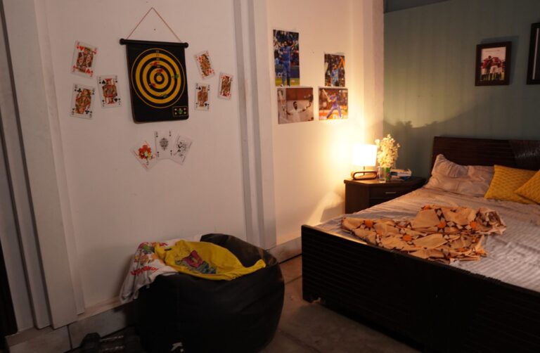 Girls Bedroom shooting set at Desi ChalChitra Studio, Delhi