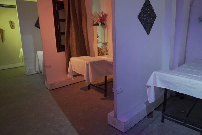 Massage Parlour Setup shooting set at Desi ChalChitra Studio, Delhi