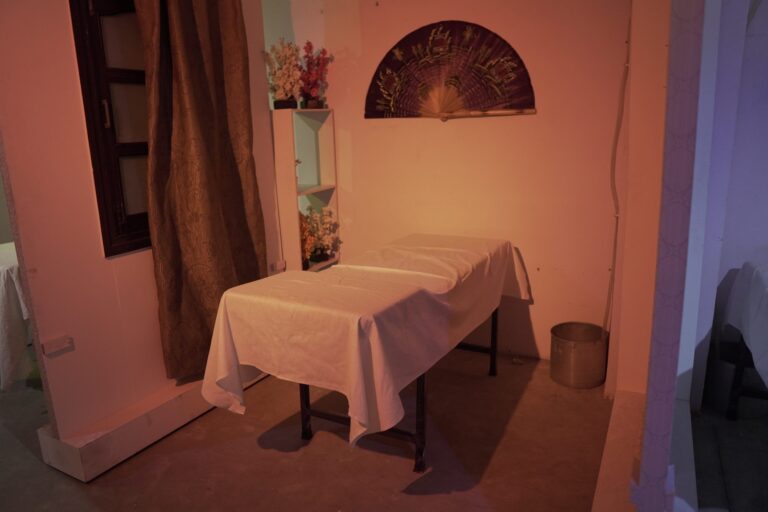 Massage Parlour Setup shooting set at Desi ChalChitra Studio, Delhi