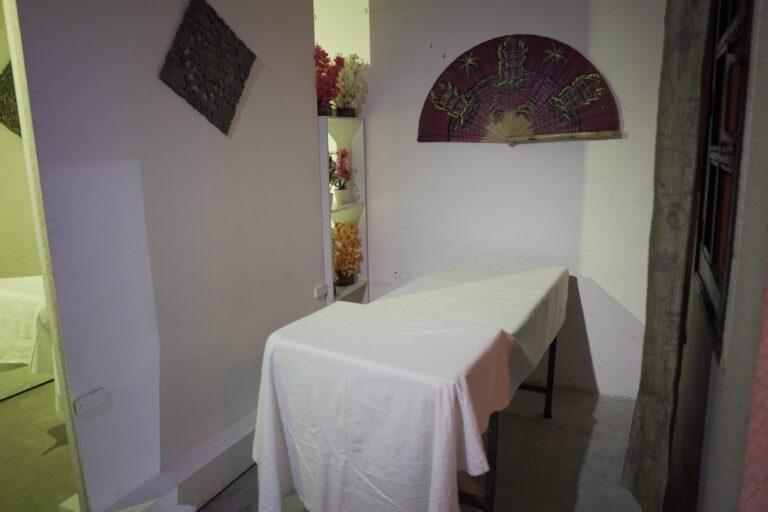 Massage Parlour Setup shooting set at Desi ChalChitra Studio, Delhi