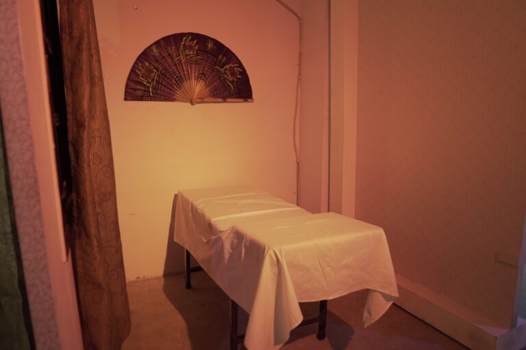 Massage Parlour Setup shooting set at Desi ChalChitra Studio, Delhi