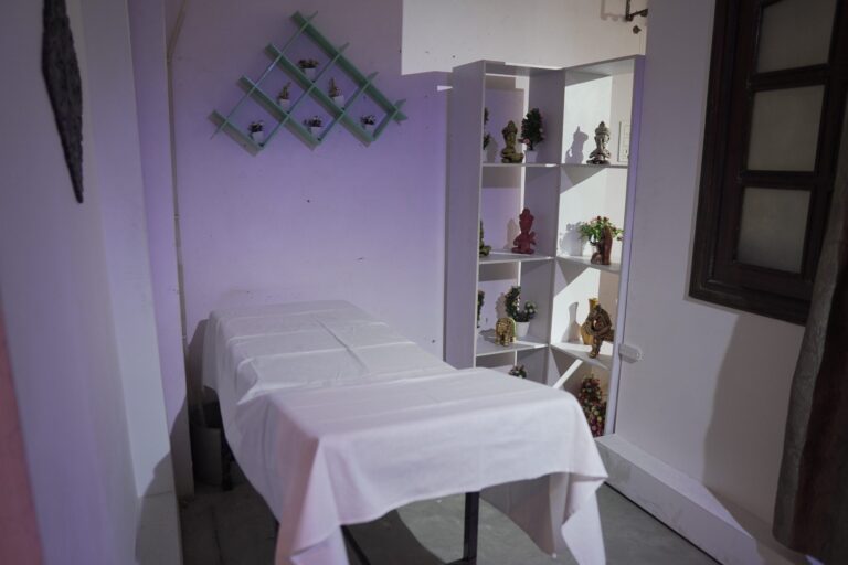 Massage Parlour Setup shooting set at Desi ChalChitra Studio, Delhi
